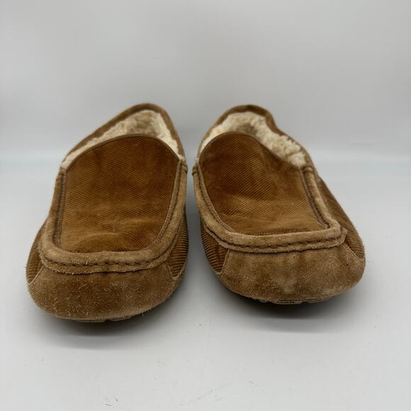 Ugg Ascot Chestnut Brown Corduroy Moccasin Slippers Mens Size 12 main image 6